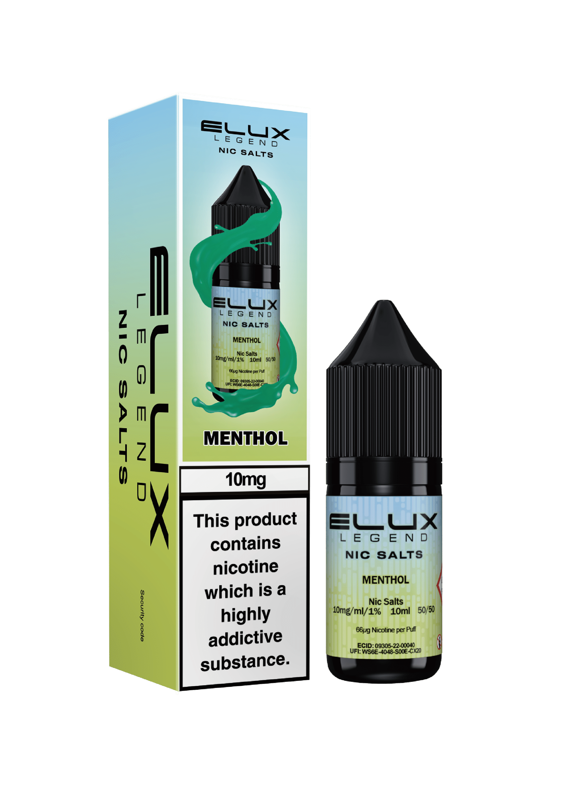 Elux Legend Nic Salts - Menthol - 10ml