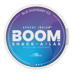 BOOM Nicotine Pouches by Apache Indian - Blue Raspberry Ice 10mg