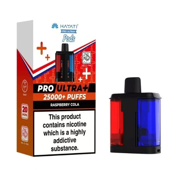 Hayati Pro Ultra+ 25K - Replacement Pod - Raspberry Cola